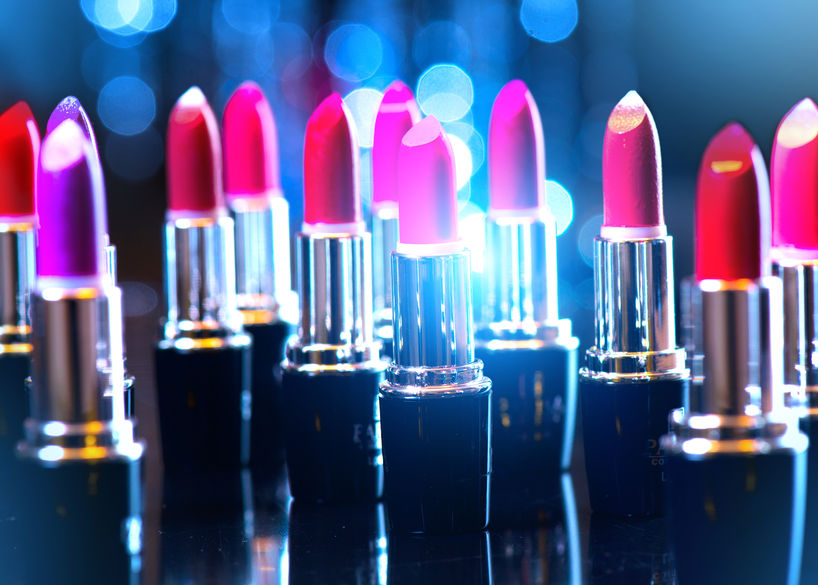 48483591 - fashion colorful lipsticks. professional makeup and beauty